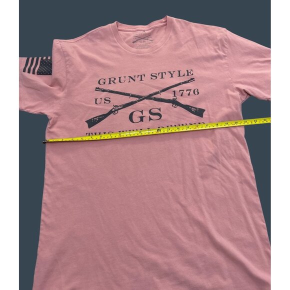 Grunt Style Pink Graphic Tee "This Well Defend" US 1776 Large Cotton Short Sleev - Picture 6 of 7